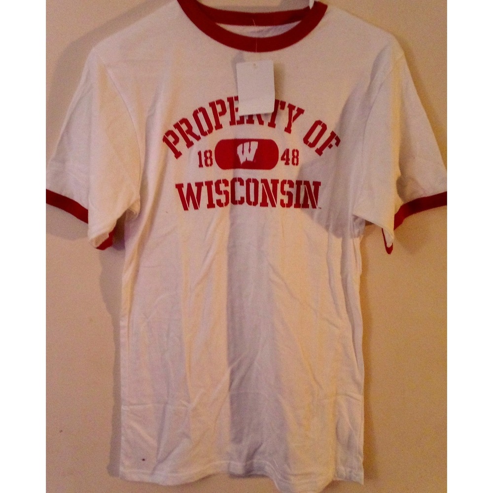 NEW Soffe NCAA Adult‎ Property of Wisconsin University of Wisconsin Tee, S